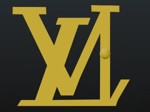 LV Belt Buckle 3D Model