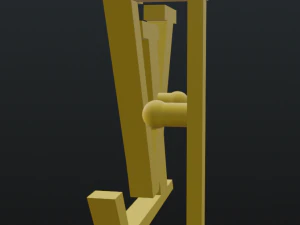 LV Belt Buckle 3D Model