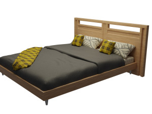 King bed 3D मॉडल