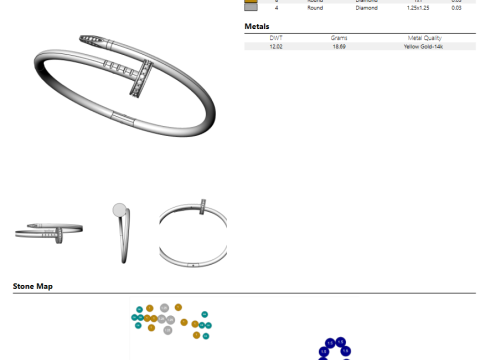 Bransoletki JUSTE UN CLOU Nowy Mechanizm Model do druku 3D