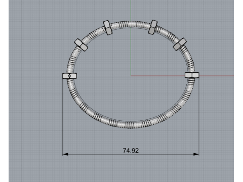 Ecrou de Cartier-armband 3D printmodel