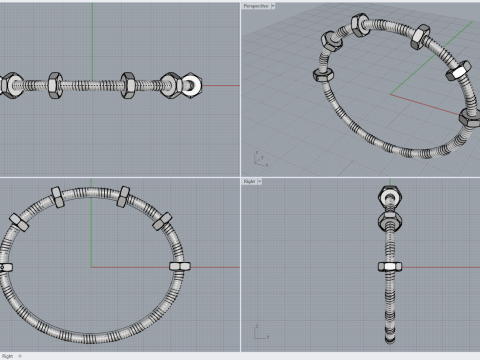Ecrou de Cartier-armband 3D printmodel