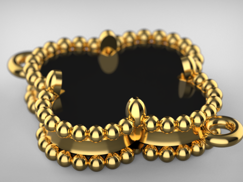 Bileklik Van Cleef Vintage Alhambra 3D Baskı Modeli