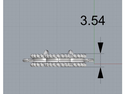 Bileklik Van Cleef Vintage Alhambra 3D Baskı Modeli