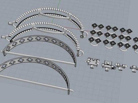 Van Cleef - Perlee clovers bracelet 3D Print Model