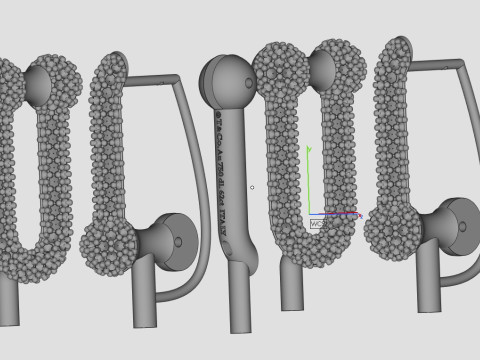 Tiffany oorbel grote schakel HardWear - geheel diamant 3D printmodel