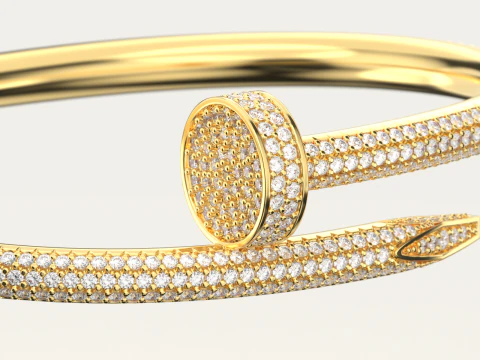 Bracciale Clou tutto diamante Modello di stampa 3D