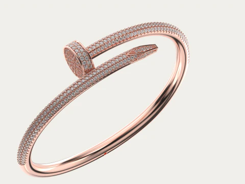 Bracelet Clou all diamond 3D Print Model