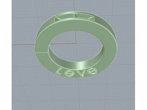 Love Pendant all diamond 3D Print Model
