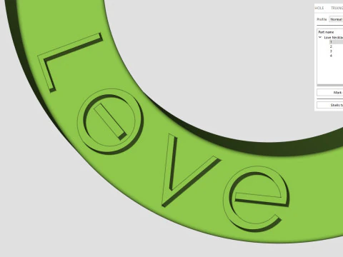 Love Pendant all diamond 3D Print Model