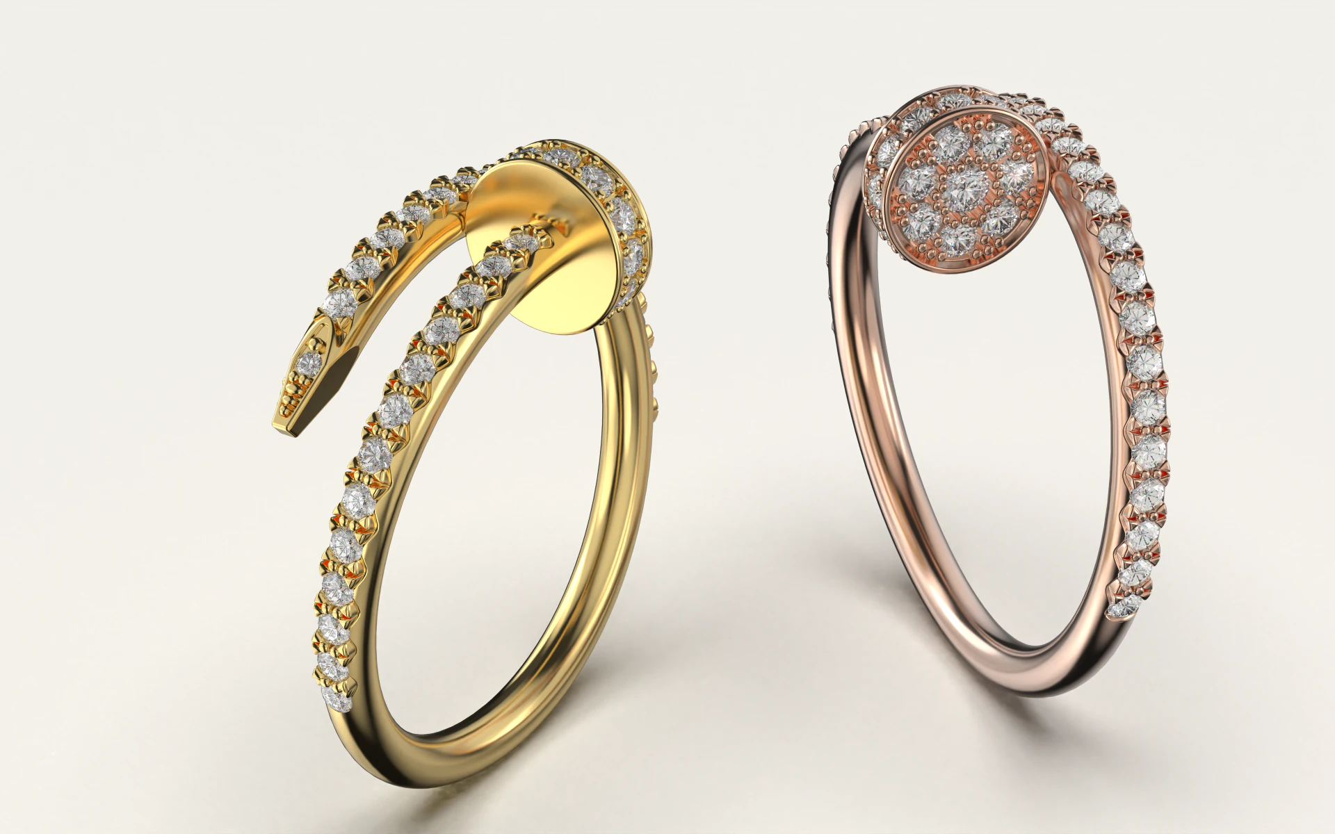 Ring Juste un Clou 16 size 3D Print Model .c4d .max .obj .3ds .fbx .stl .blend 