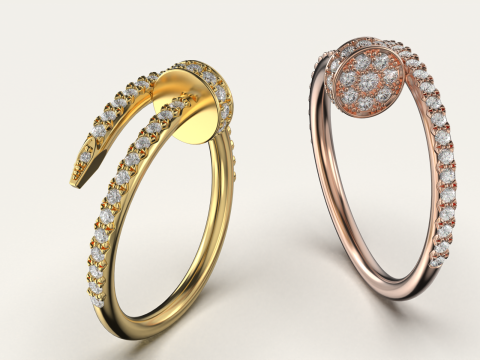 Anillo Juste un Clou talla 16 Modelo de impresión 3D