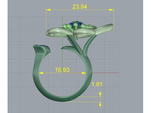 Ring Van Cleef - Flowerlace Between the Finger 3D Print Model