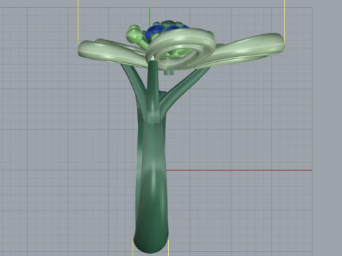 Ring Van Cleef - Flowerlace Between the Finger 3D Print Model