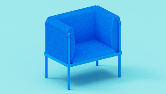 Soft Chair 3D Model .c4d .max .obj .3ds .fbx .stl .blend 