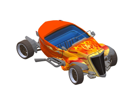 Classic Race Car Red Ready to Print Model do druku 3D