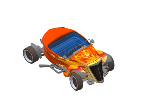 Classic Race Car Red Ready to Print 3Dプリントモデル