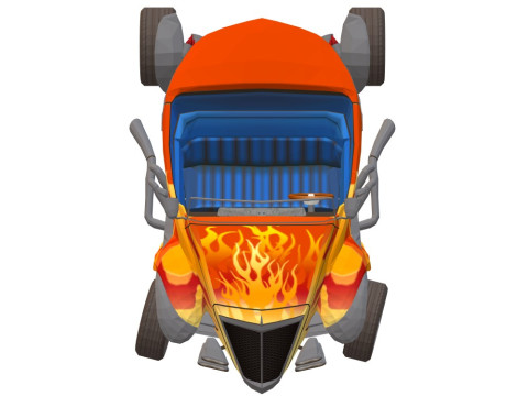 Classic Race Car Red Ready to Print 3Dプリントモデル