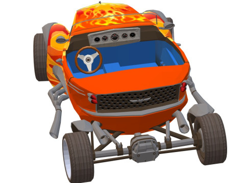 Classic Race Car Red Ready to Print 3Dプリントモデル