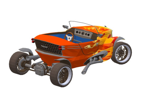 Classic Race Car Red Ready to Print 3Dプリントモデル
