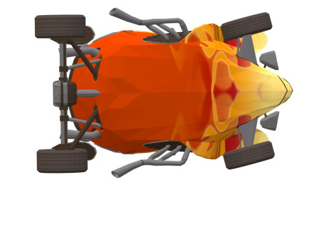 Classic Race Car Red Ready to Print 3Dプリントモデル