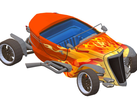 Classic Race Car Red Ready to Print 3Dプリントモデル