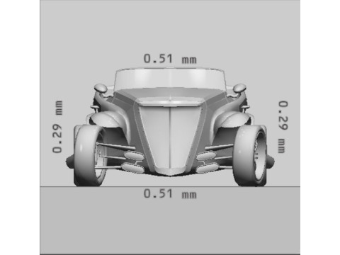 Classic Race Car Red Ready to Print 3Dプリントモデル