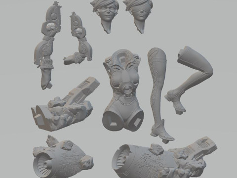 Tracer Overwatch 3D Figures Ready to Print 3D 打印模型