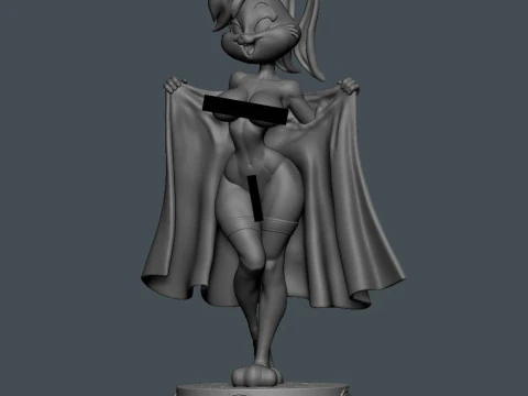 Sexy Lola Bunny 3D-figuren klaar om af te drukken 3D printmodel