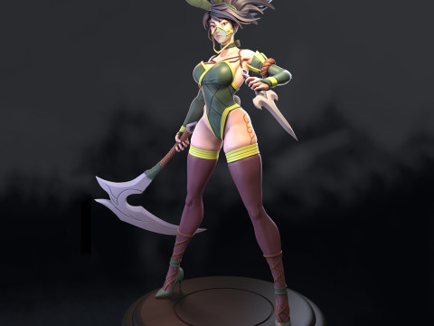 Akali Bunny from League of Legends 3D Figures Ready to Print 3Dプリントモデル