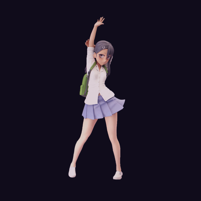 Nagatoro Schoolgirl 3D Figures Ready to Print 3Dプリントモデル .c4d .max .obj .3ds .fbx .stl .blend 