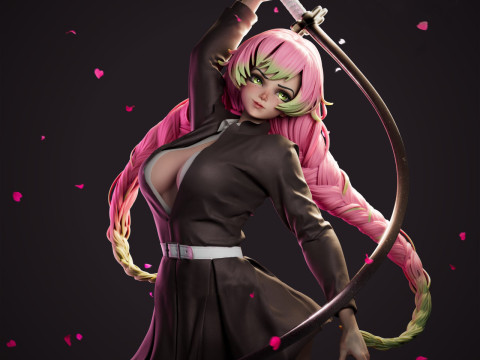 Demon Slayer Mitsuri Kanroji 3D Figures Ready to Print 3D Print Model
