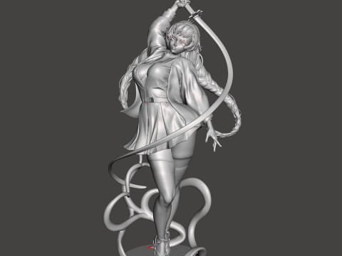 Demon Slayer Mitsuri Kanroji 3D Figures Ready to Print 3D Print Model