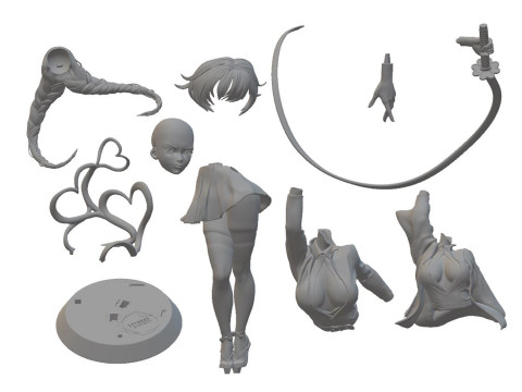 Demon Slayer Mitsuri Kanroji 3D Figures Ready to Print 3D Print Model