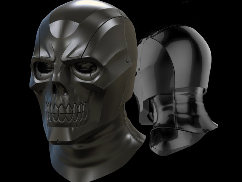 Black Mask Arkham Knight Helmet Ready to Print 3D Print Model