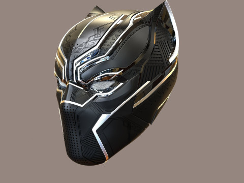 Black Panther Civil War Helmet Ready to Print Modèles 3D en vedette