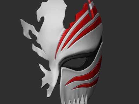 Bleach Ichigo Half Hollow Mask Ready to Print 3D Print Model