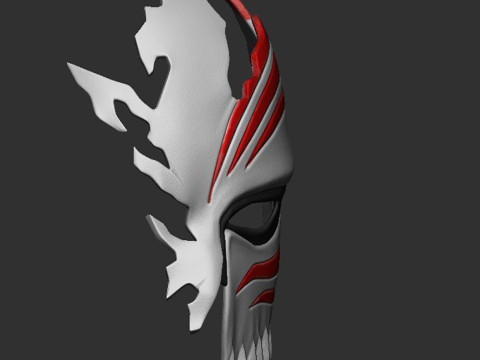 Bleach Ichigo Half Hollow Mask Ready to Print 3D Print Model