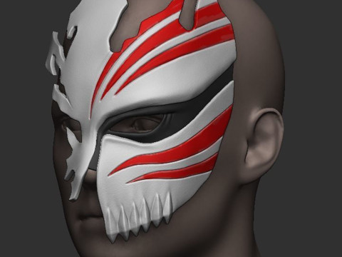 Bleach Ichigo Half Hollow Mask Ready to Print 3D Print Model