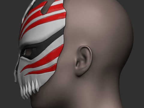 Bleach Ichigo Half Hollow Mask Ready to Print 3D Print Model