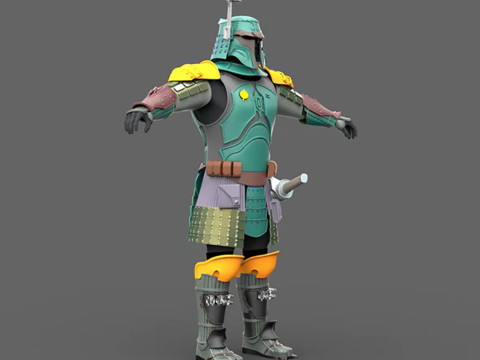 Boba Fett Samurai Cosplay Full Ready to Print 3D Print Model