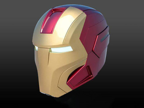 Ironman Mark16 Helmet - Night Club Ready to Print 3D Print Model