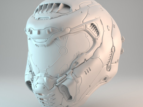 Doom Slayer Helmet Ready to Print 3D Print Model