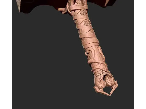 Thor God of War Mjolnir Ready to Print Model Cetak 3D