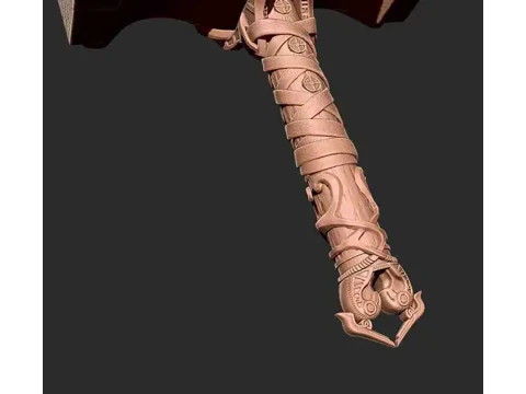 Thor God of War Mjolnir Ready to Print 3D Print Model