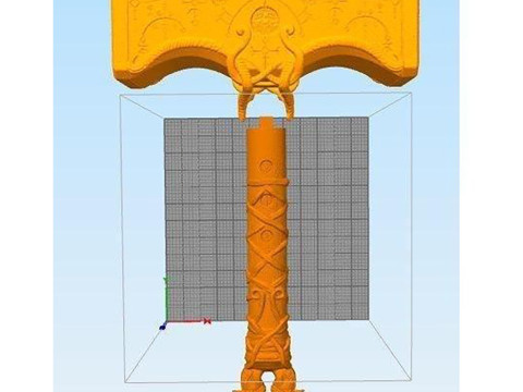 Thor God of War Mjolnir Ready to Print Model Cetak 3D