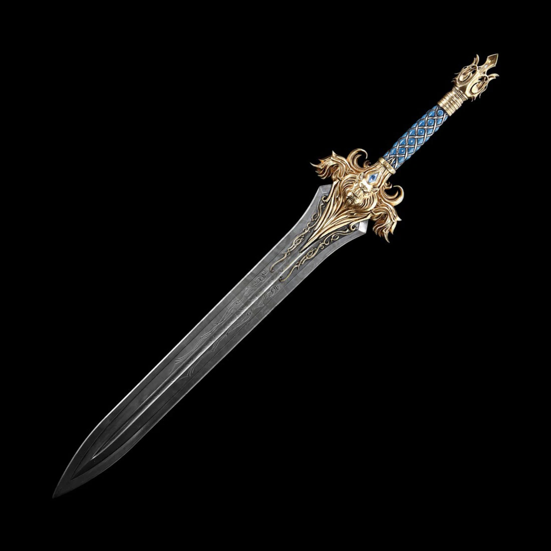 The Sword of King LLane Warcraft Ready to Print 3D Print Model .c4d .max .obj .3ds .fbx .stl .blend 