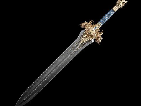A espada do rei LLane Warcraft pronta para imprimir Modelo de Impressão 3D