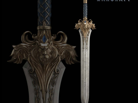 The Sword of King LLane Warcraft Ready to Print 3D Baskı Modeli