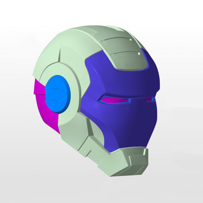 War Machine MK1 Helmet Iron Man Mark 1 Ready to Print Model do druku 3D .c4d .max .obj .3ds .fbx .stl .blend 